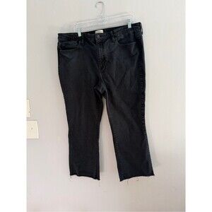 Universal Thread Black Cropped Straight-Leg Jeans